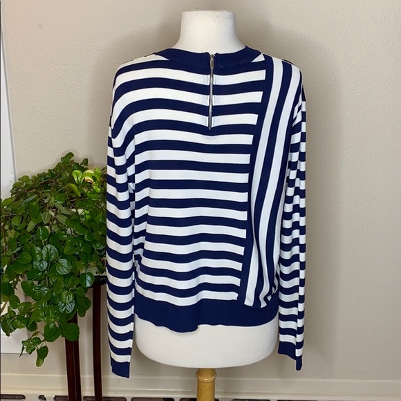 TOPSHOP Striped Crewneck Sweater Size 10 - Picture 8 of 15